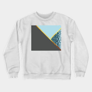 Abstract snake print, color blocking blue, grey Crewneck Sweatshirt